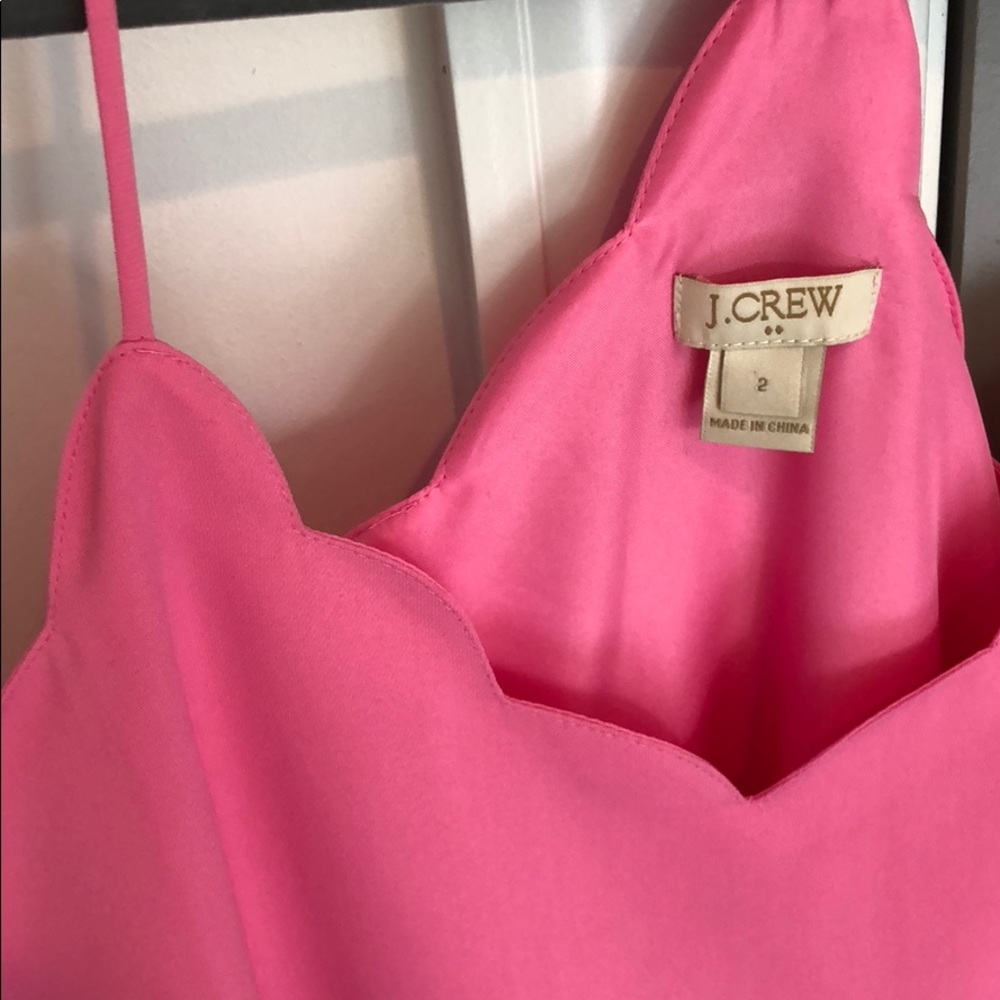 J. Crew Scallop Neckline Pink Tank (Size 2) - Picture 4 of 8